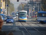 Inekon Tram on the Street in Ostrava