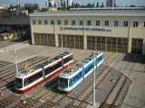 Inekon Tram on the Street in Ostrava