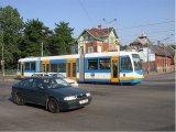 Inekon Tram on the Street in Ostrava