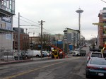 Seattle streetcar - Thomas Street and Westlake Ave.