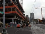 Seattle streetcar - Westlake Avenue construction.