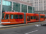 Seattle streetcar - parked at Westlake Hub 