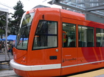 Seattle streetcar - front view at Westlake Hub station