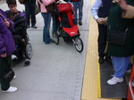 Seattle streetcar - wheelchair and baby stroller.